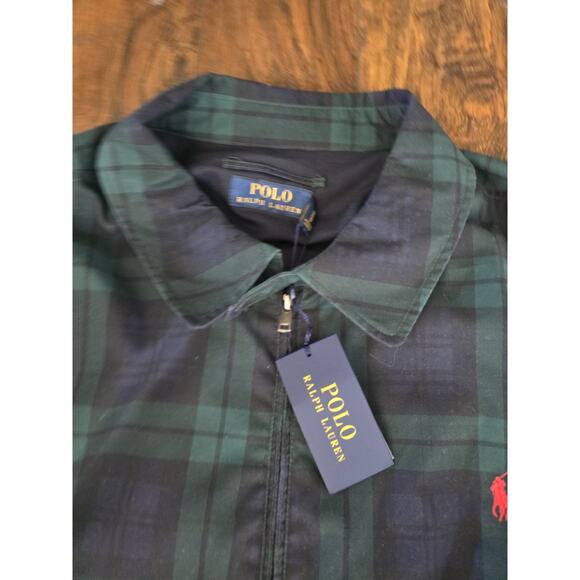 Polo Ralph Lauren Jacket Blue Green Plaid Tartan Full Zip Jacket Men’s 2XB - Picture 3 of 14